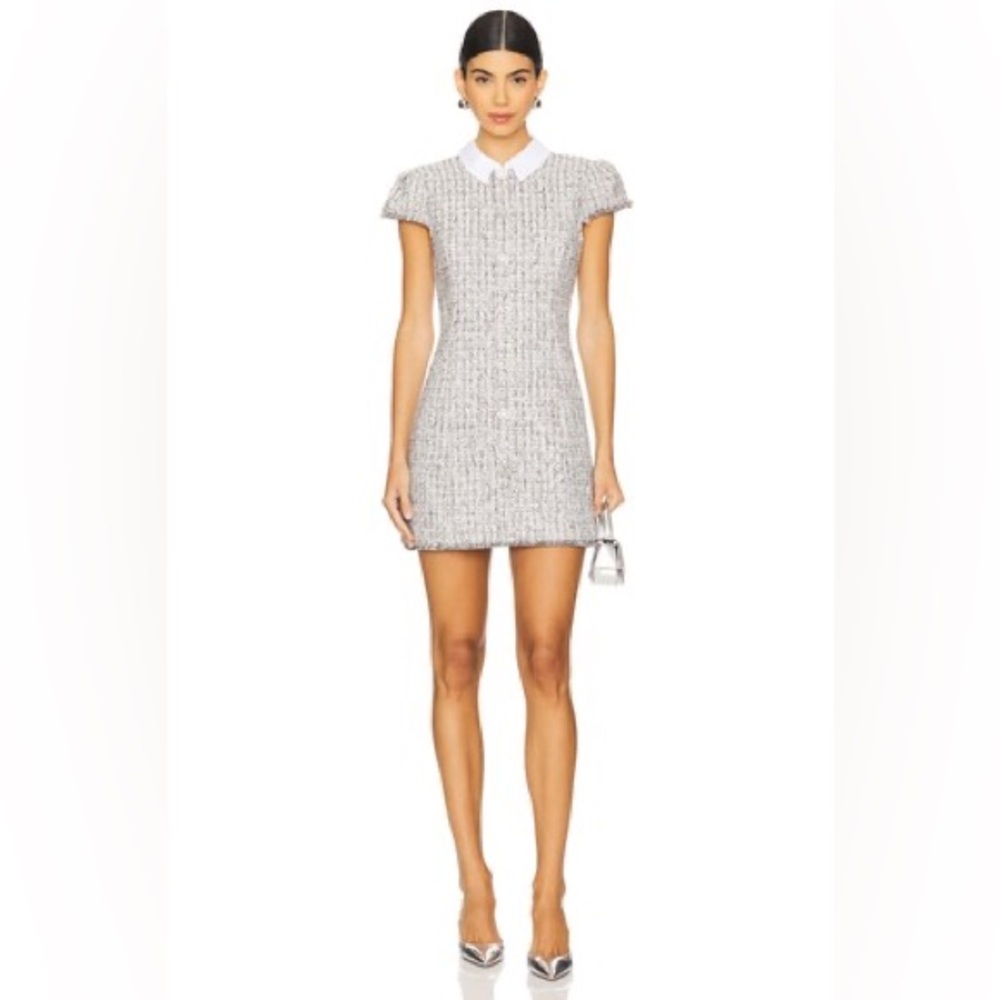 Likely Textured Gray Mini Dress